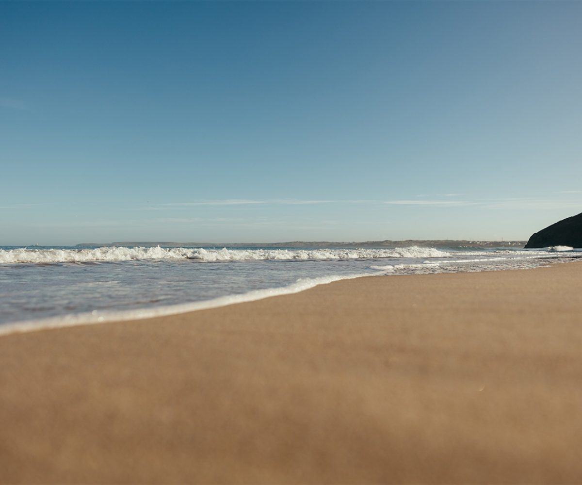 Tide coming in on Carbis Bay beach.