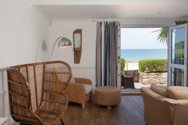Beach House interior leading to Carbis Bay beach.