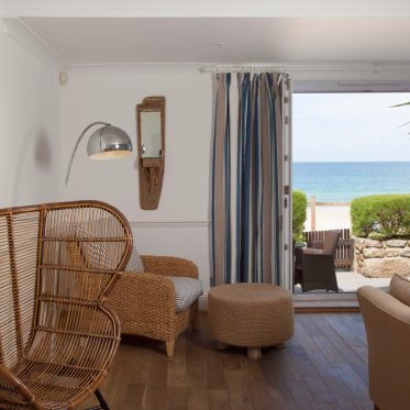 Beach House interior leading to Carbis Bay beach.