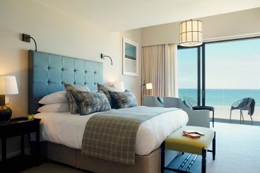 Carbis Bay Lodge bedroom.