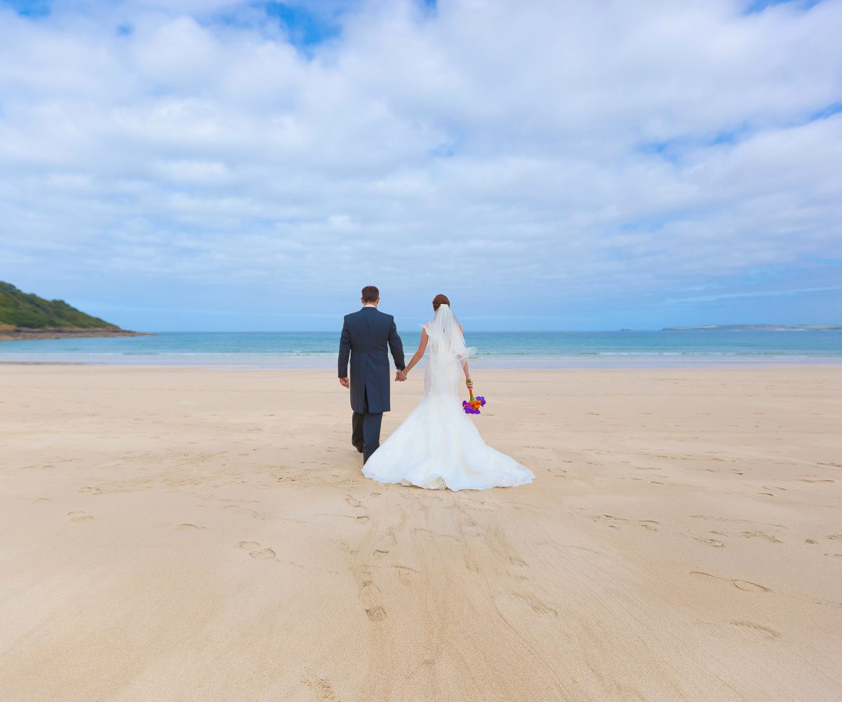Beach wedding at Carbis Bay